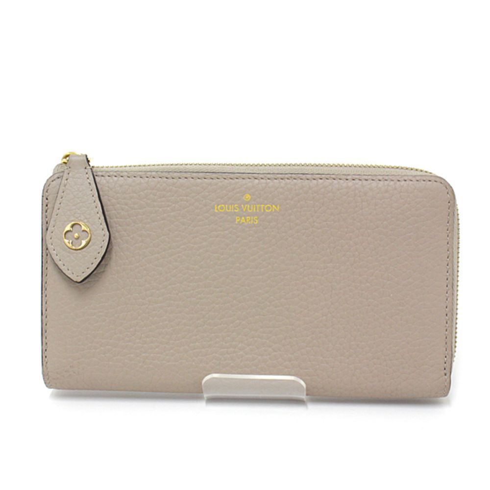Portefeuille Comet Taurillon Leather Beige Gold Long Wallet